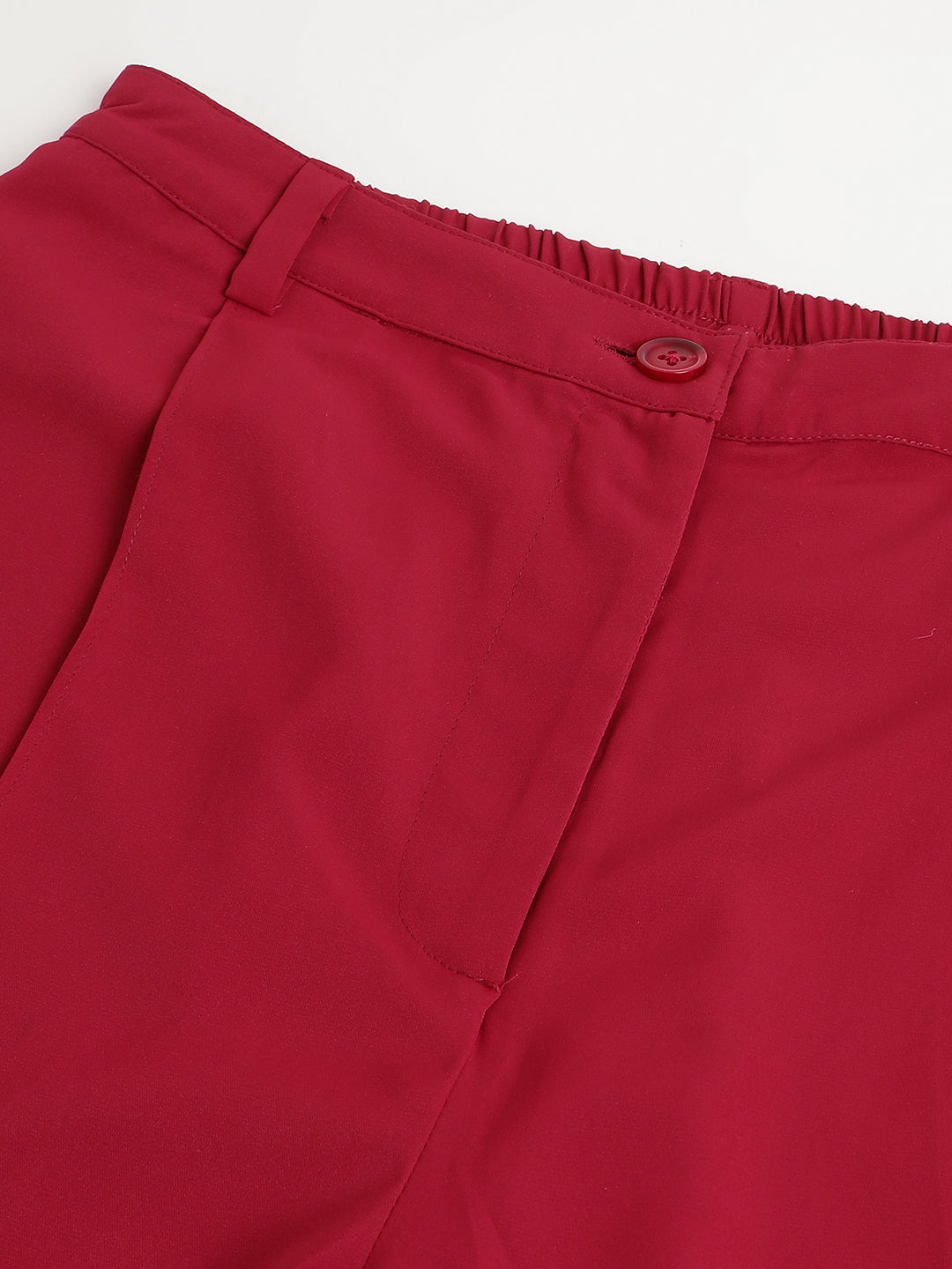 Women Pink Solid Straight Long Pant