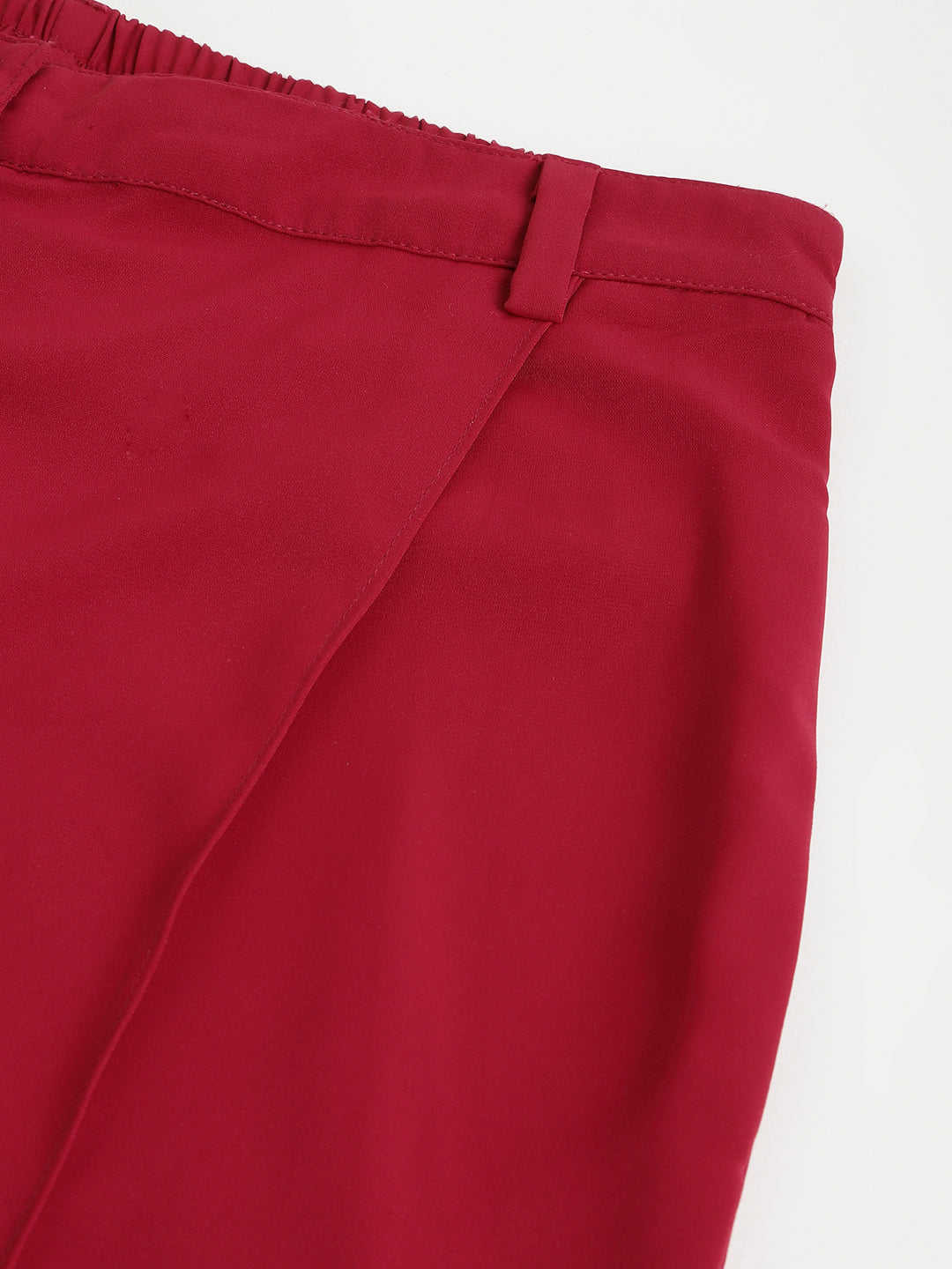 Women Pink Solid Straight Long Pant