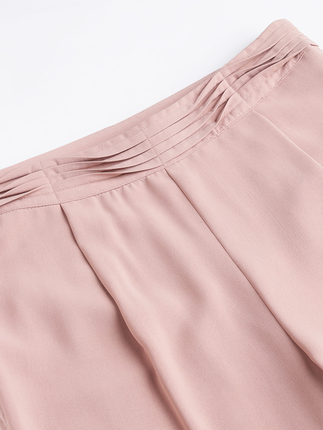 Pink Solid Casual Trouser Pant