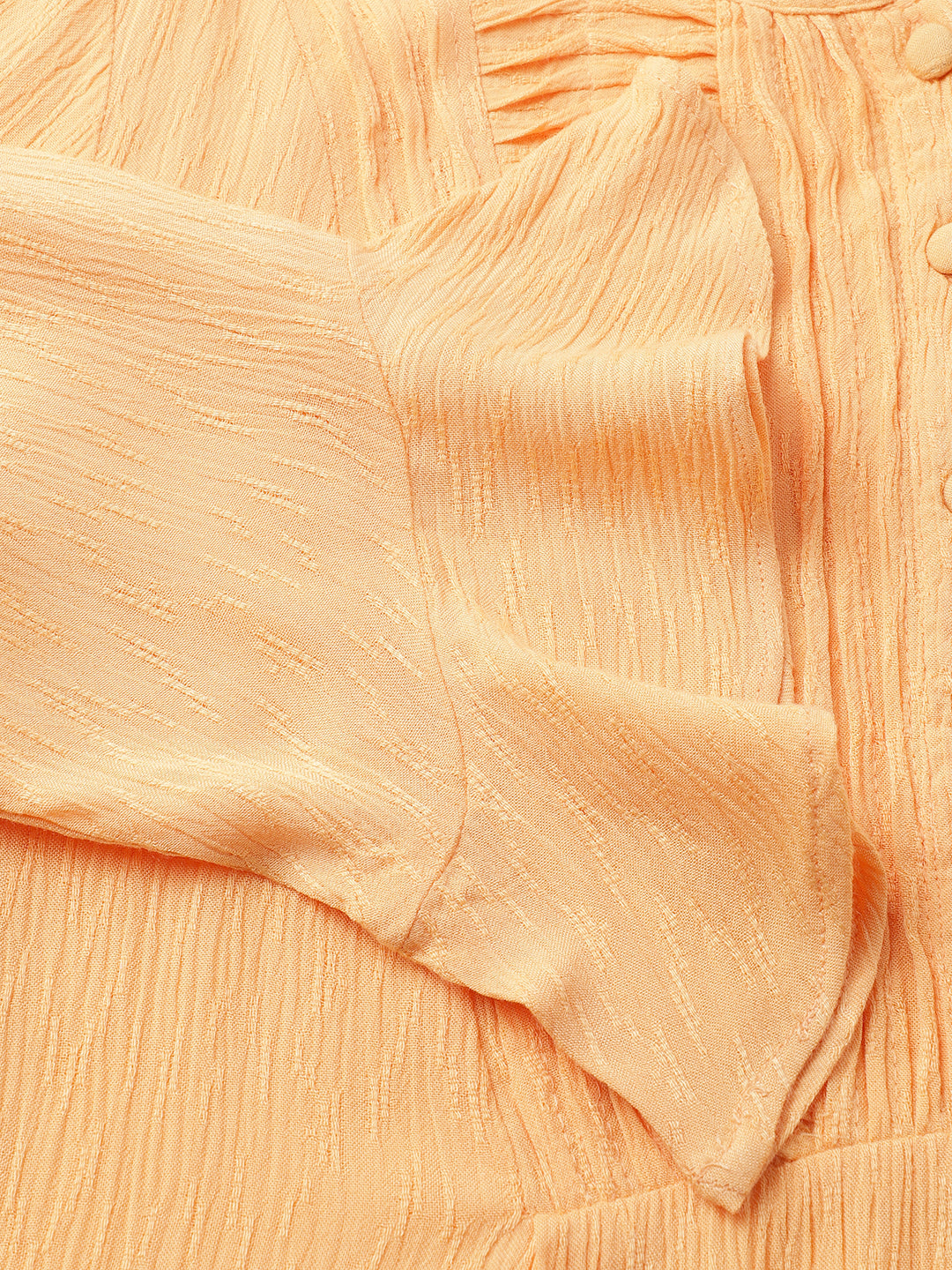 Papaya 3/4 Sleeve Solid Pleated Tunic