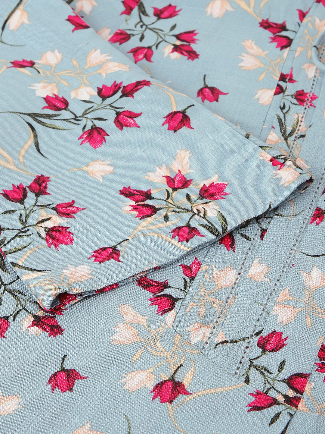 Blue Printed Viscose Tunic