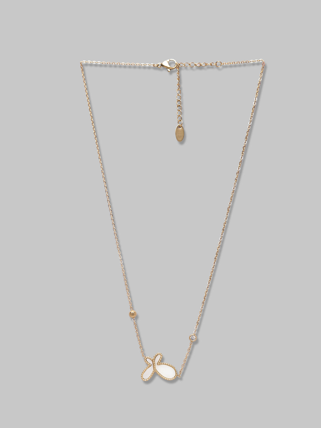 Gold Plated Butterfly Shape Design Lightweight Chain For Women And Girls