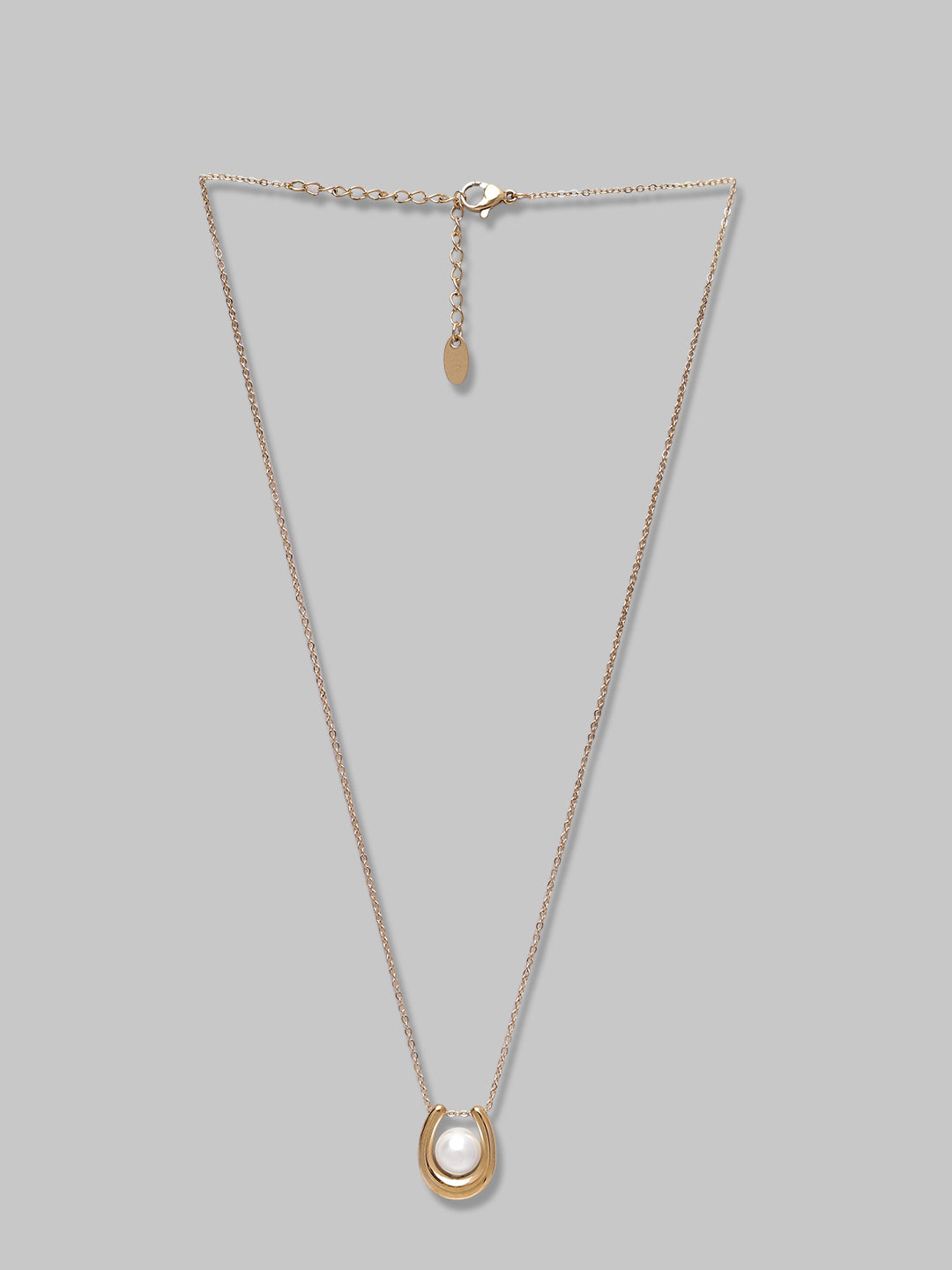Gold Plated And Unique White Pearl Design Lightweight Chain For Women And Girls