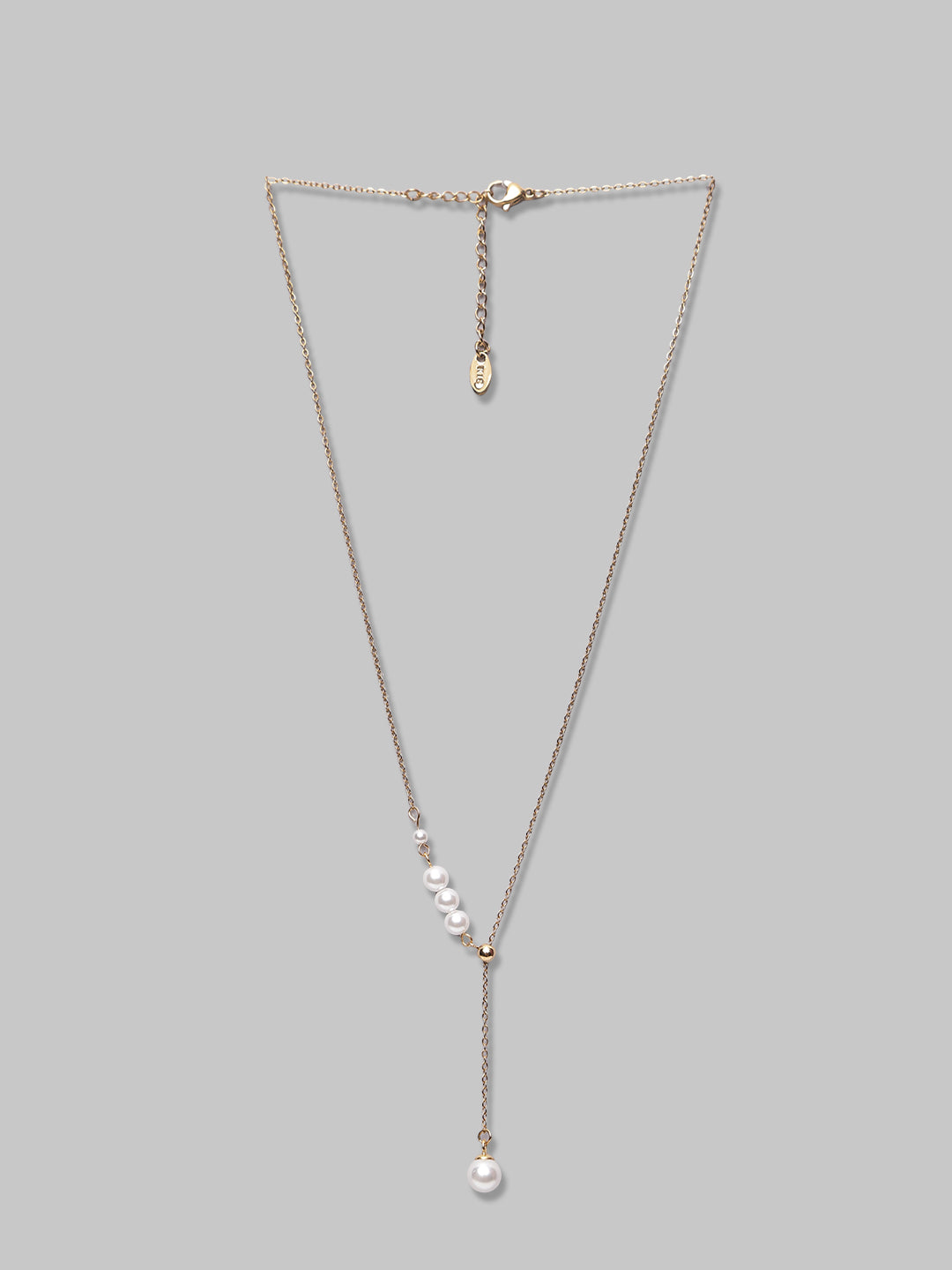 Gold Plated And Latest White Pearl Design Lightweight Chain For Women And Girls