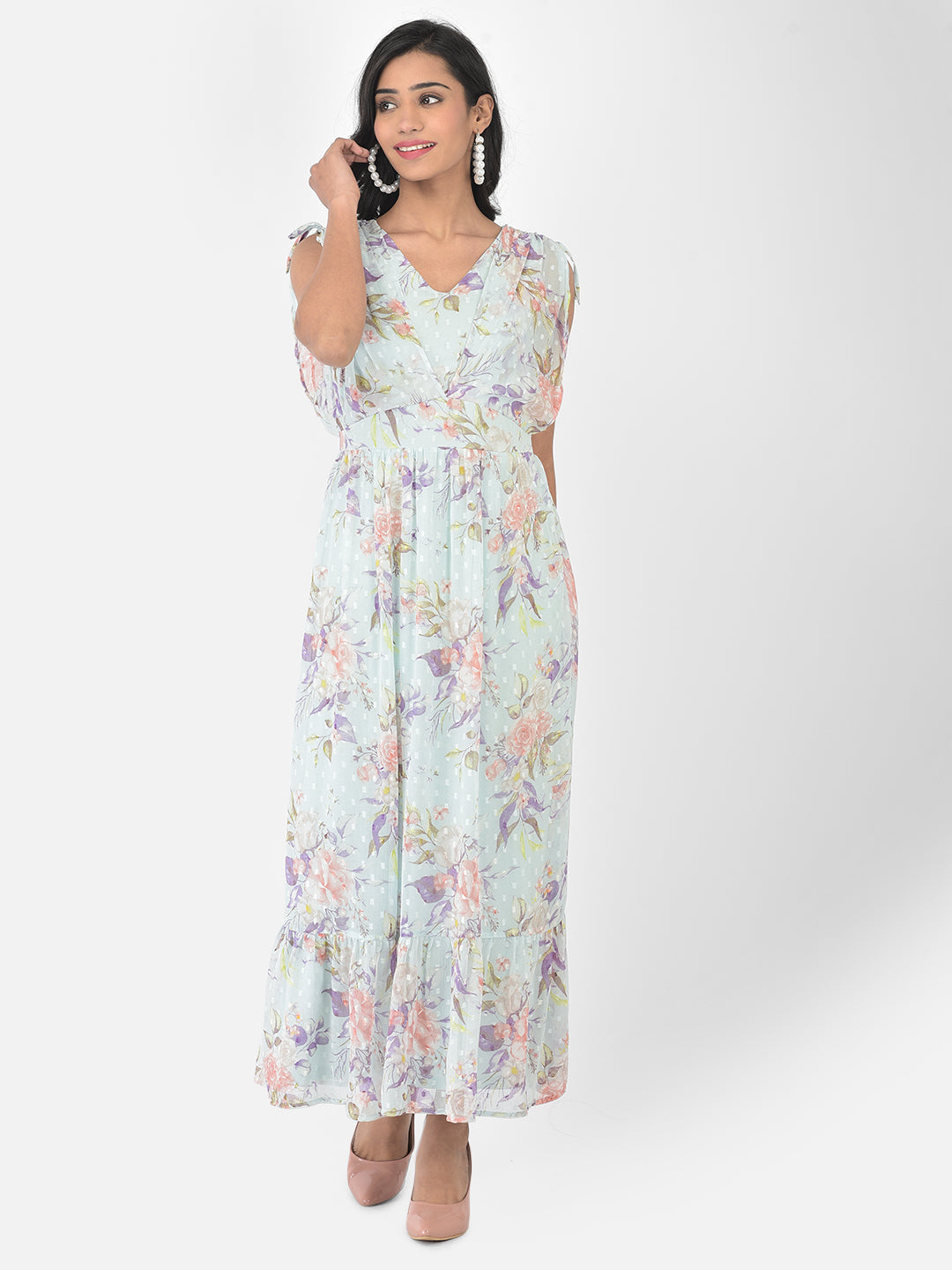 Latin quarters dot 2025 print maxi dress