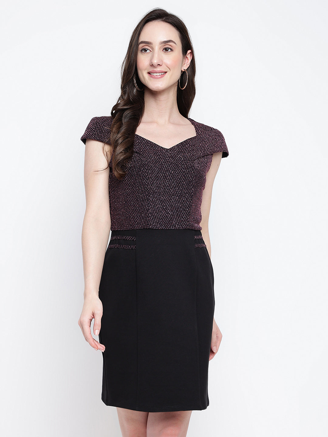 Pink Cap Sleeve Solid 2 Fir 1 Dress