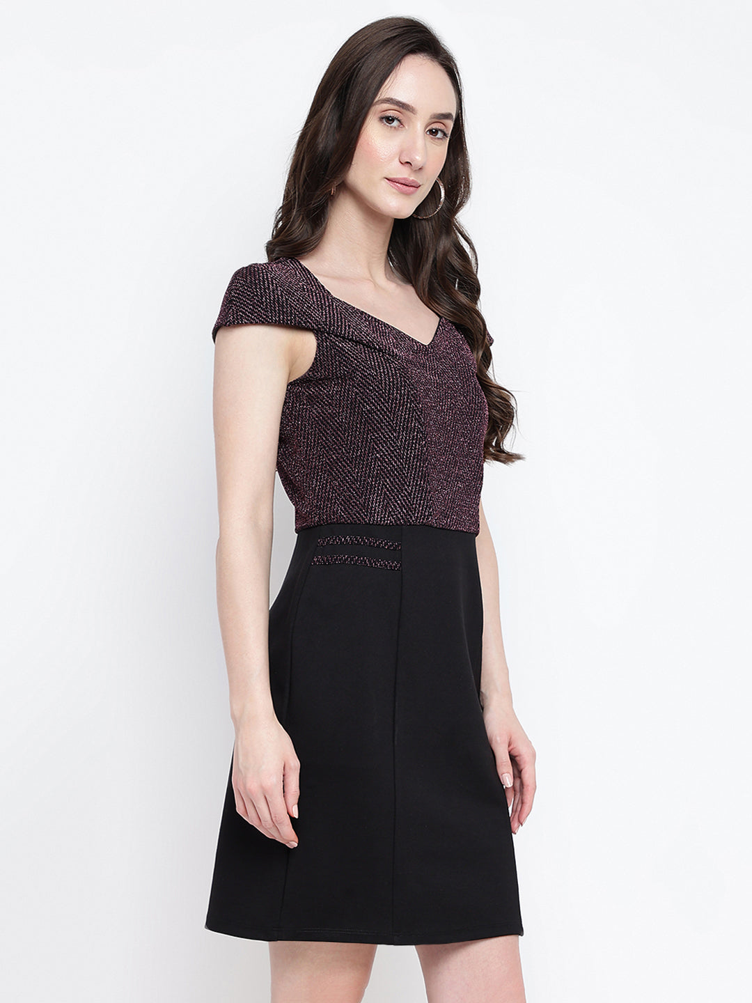 Pink Cap Sleeve Solid 2 Fir 1 Dress