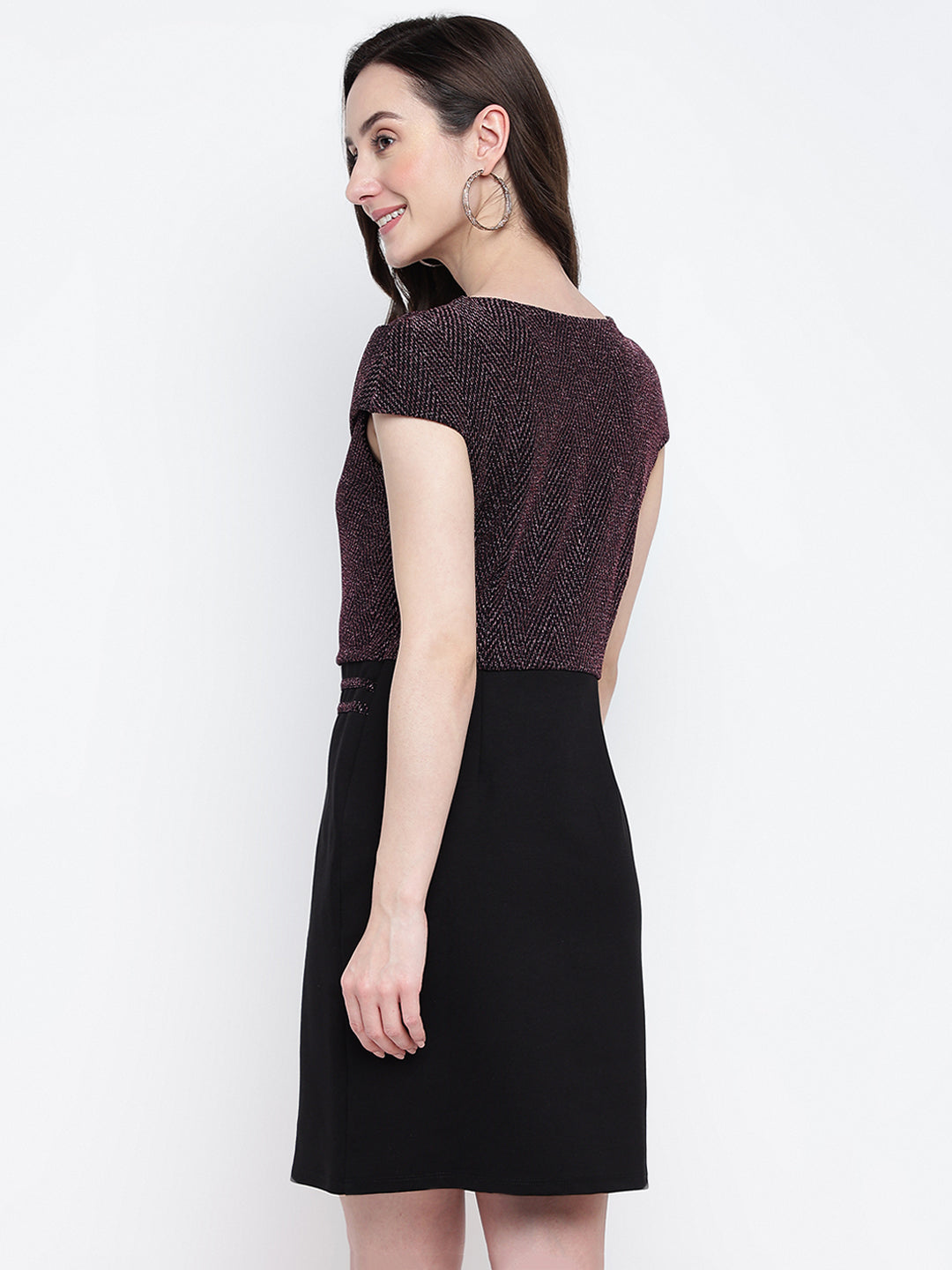 Pink Cap Sleeve Solid 2 Fir 1 Dress