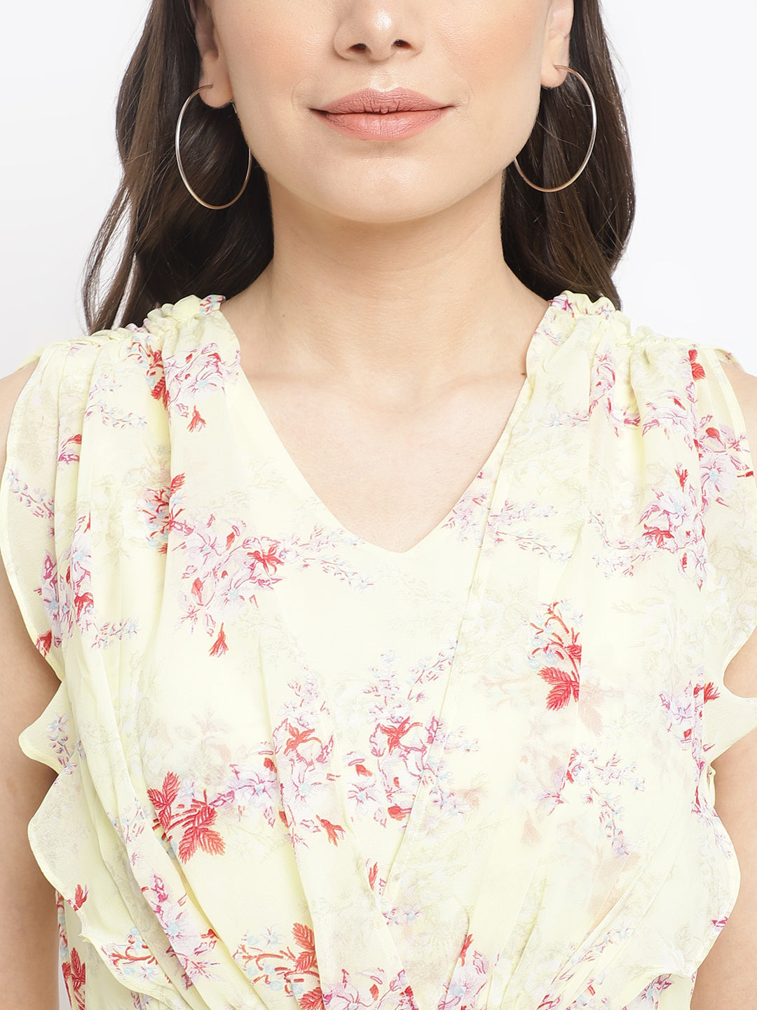 Yellow Cap Sleeve Maxi Dress