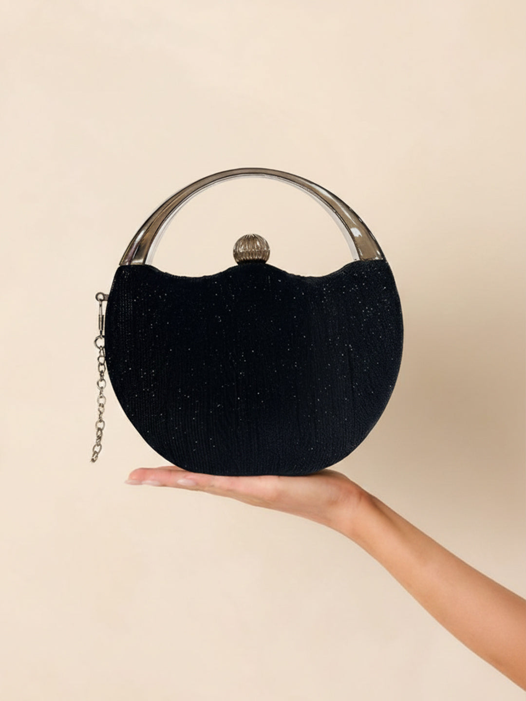 Latin Quarters Women Black Embellished One Handle Sling Bag