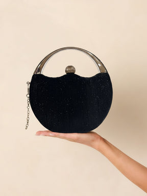 Latin Quarters Women Black Embellished One Handle Sling Bag