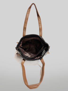 Latin Quarters Women Black Solid Handles Tote Bag