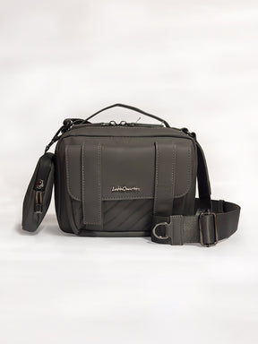Latin Quarters Women’s Grey Crossbody Bag with Detachable Pouch