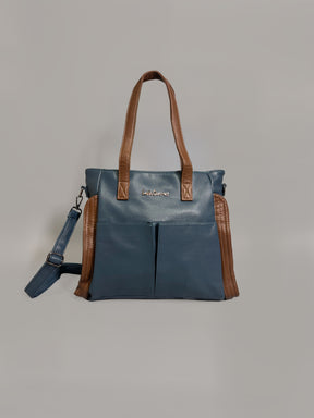 Latin Quarters Women Blue Solid Casual Tote Bag