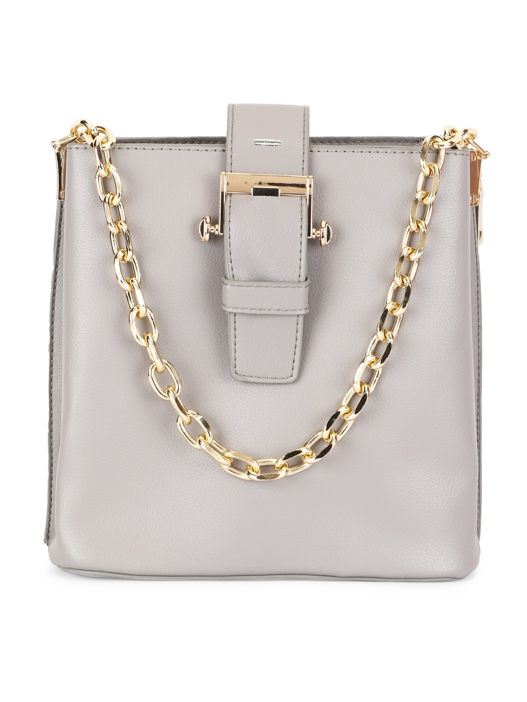 Latin Quarters Women Grey Solid Stylish Hand Bags For Evening