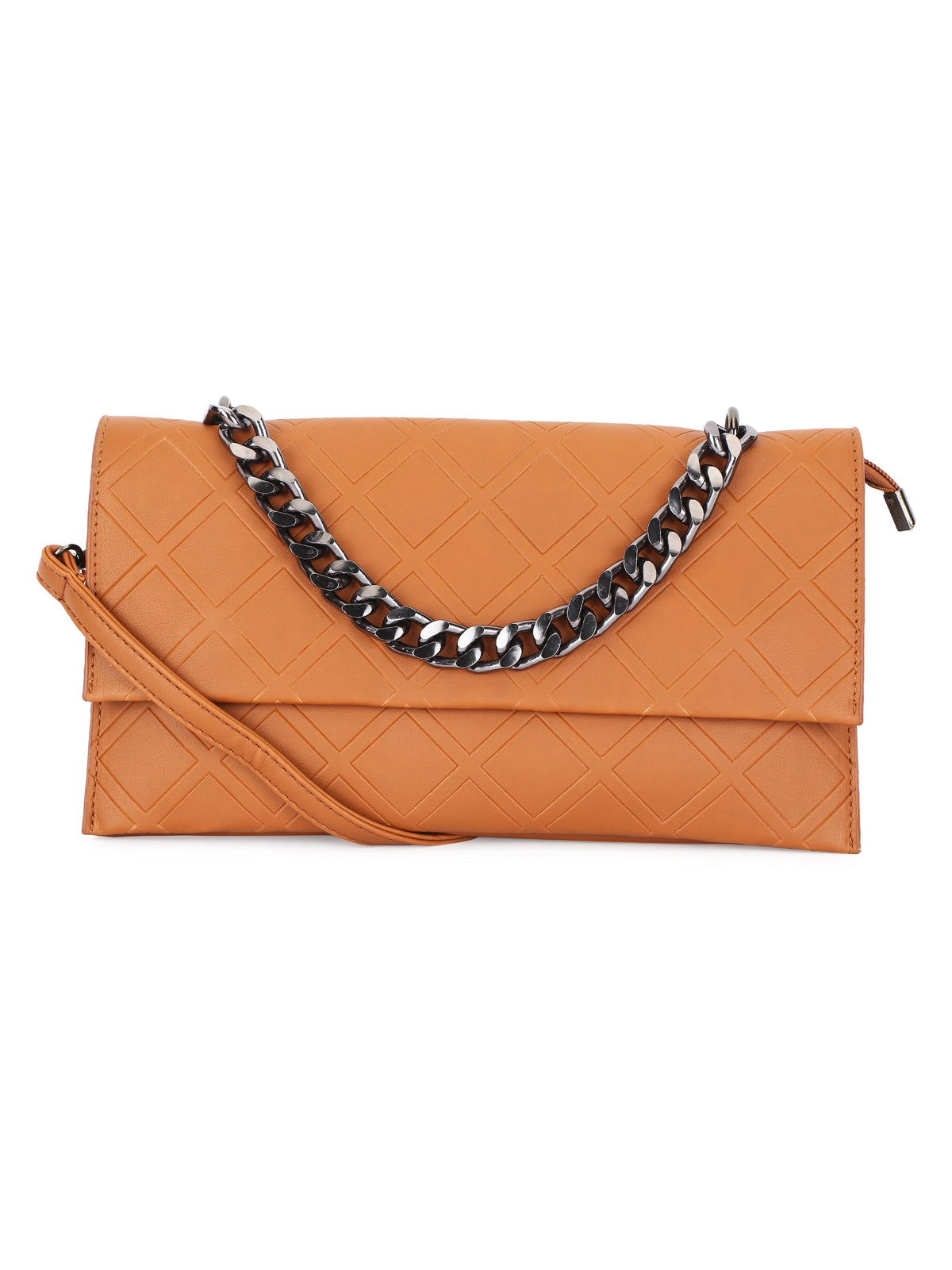 Latin Quarters Women Brown Solid Stylish Clutch Hand Bags For Evening