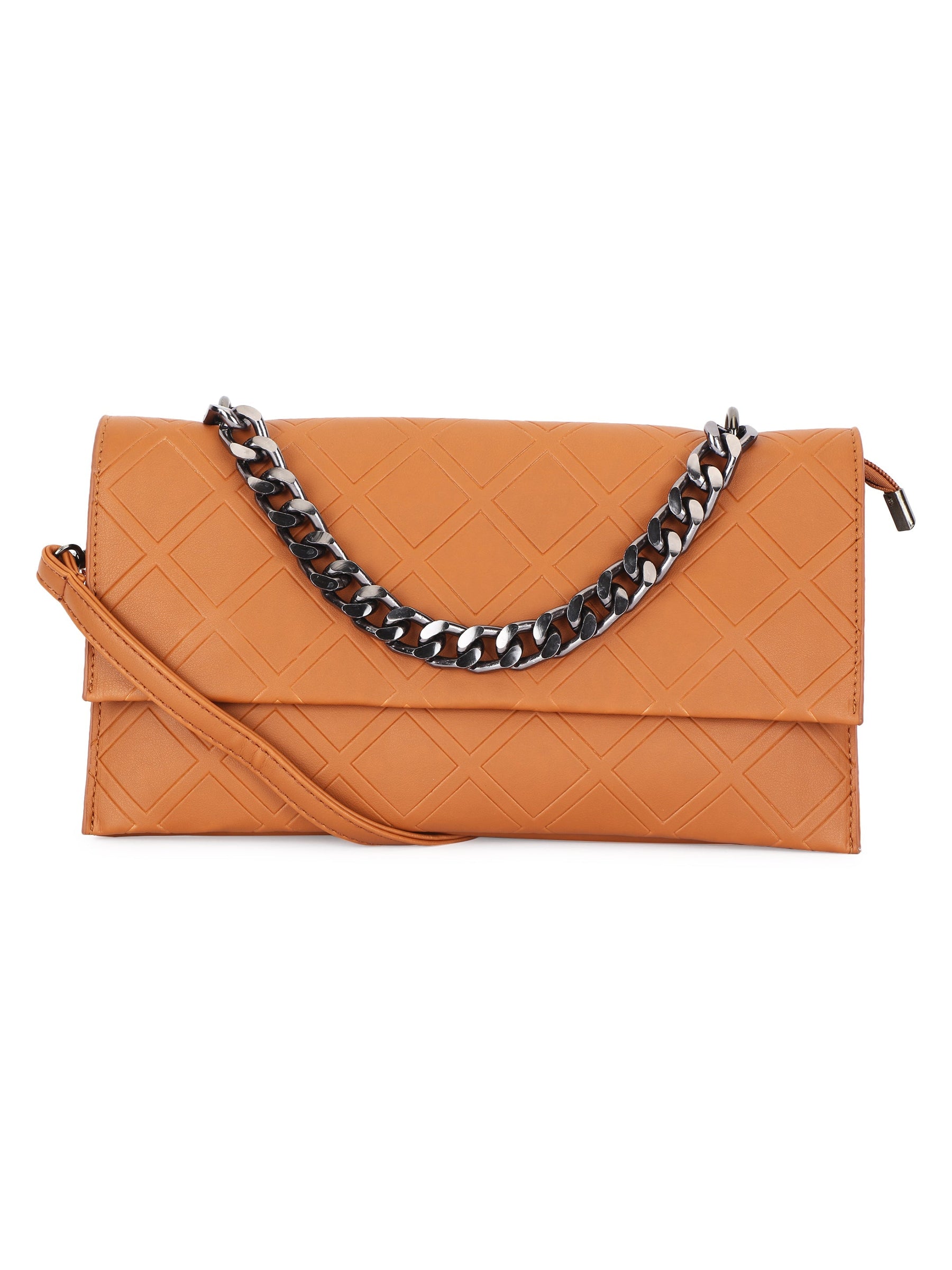 Latin Quarters Women Brown Solid Stylish Clutch Hand Bags For Evening