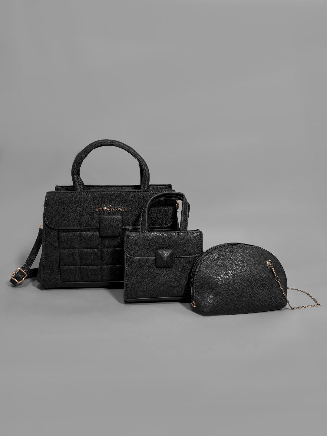 Latin Quarters Women Black Solid Casual Handheld Bag