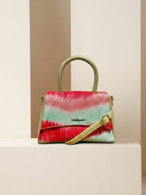 Latin Quarters Women's Multicolor Tie-Dye Print Satchel Bag with Top Handle
