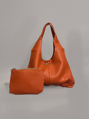 Latin Quarters Women Orange Solid Casual Hobo Bag