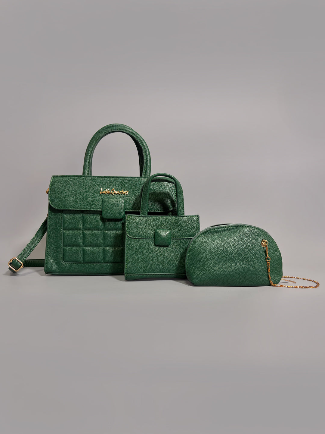 Latin Quarters Women Solid Green Casual Two handled Satchel