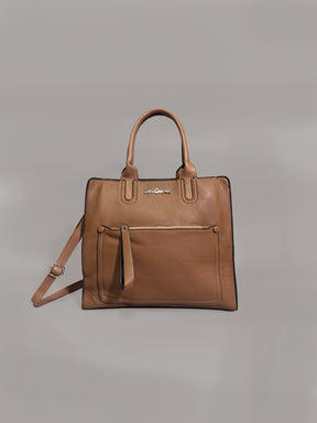 Latin Quarters Women Solid Brown Casual Tote Bag
