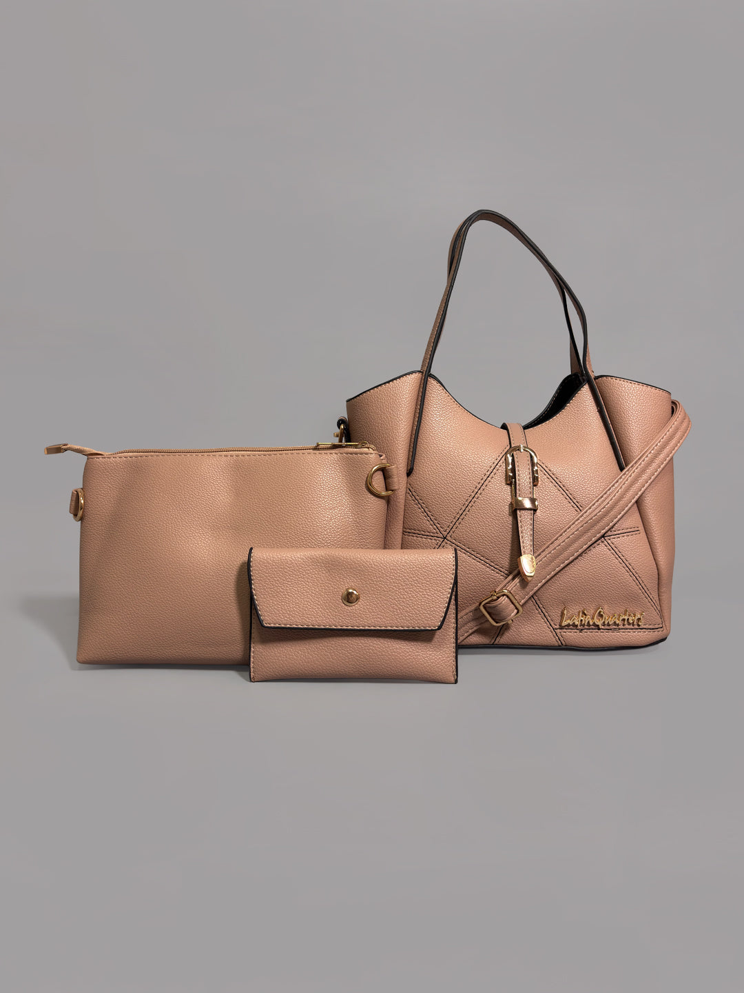 Latin Quarters Women Peach Textured Casual Two handled Handheld Bag