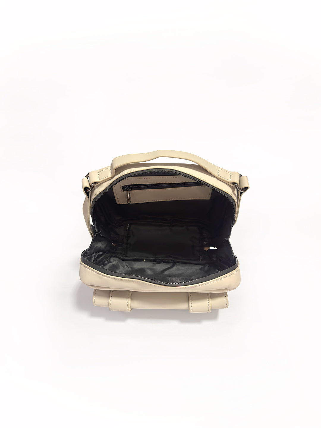 Latin Quarters Women's Off White Quilted Crossbody Bag with Pouch