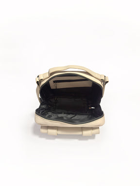 Latin Quarters Women's Off White Quilted Crossbody Bag with Pouch