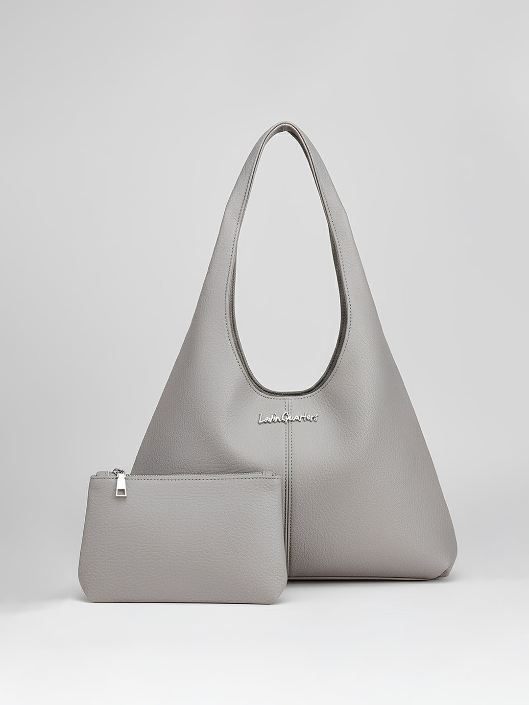 Latin Quarters Women Grey Solid One Handle Hobo Bag