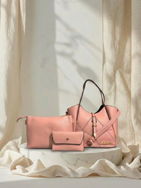 Latin Quarters Women Pink Textured Casual Two handled Handheld Bag