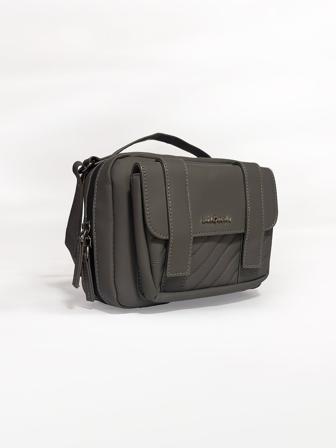 Latin Quarters Women’s Grey Crossbody Bag with Detachable Pouch