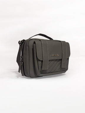 Latin Quarters Women’s Grey Crossbody Bag with Detachable Pouch