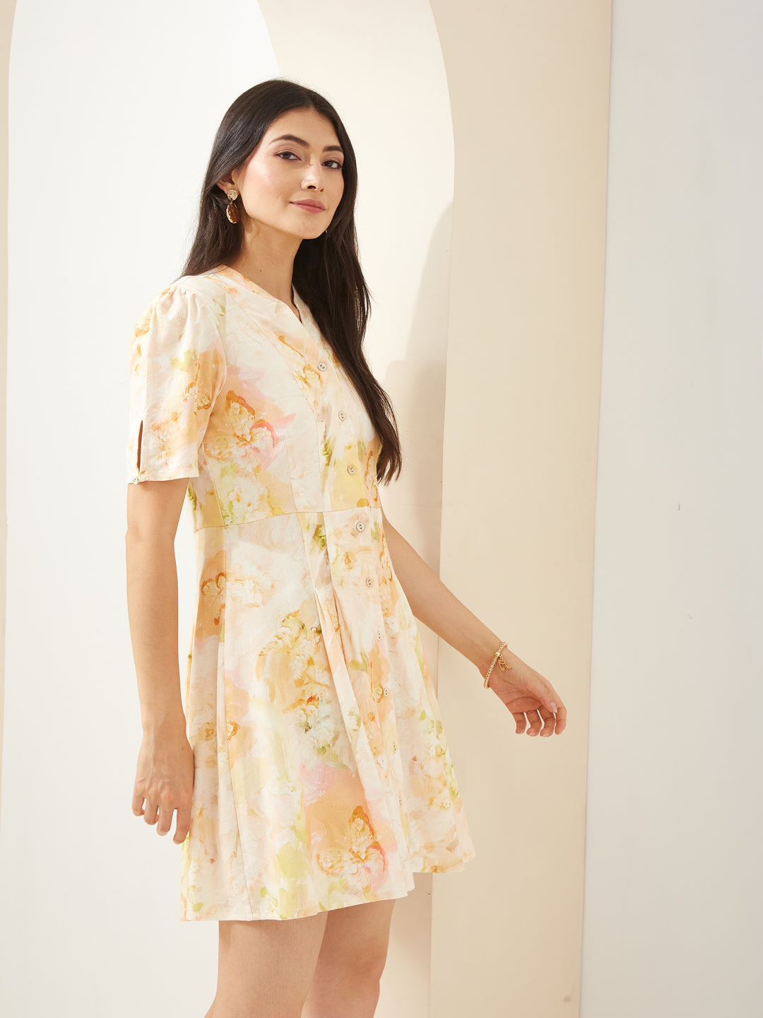 knee length dresses for ladies Mandarin Collar Festival Dress main image 0