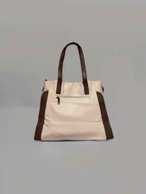 Latin Quarters Women Off White Solid Casual Tote Bag