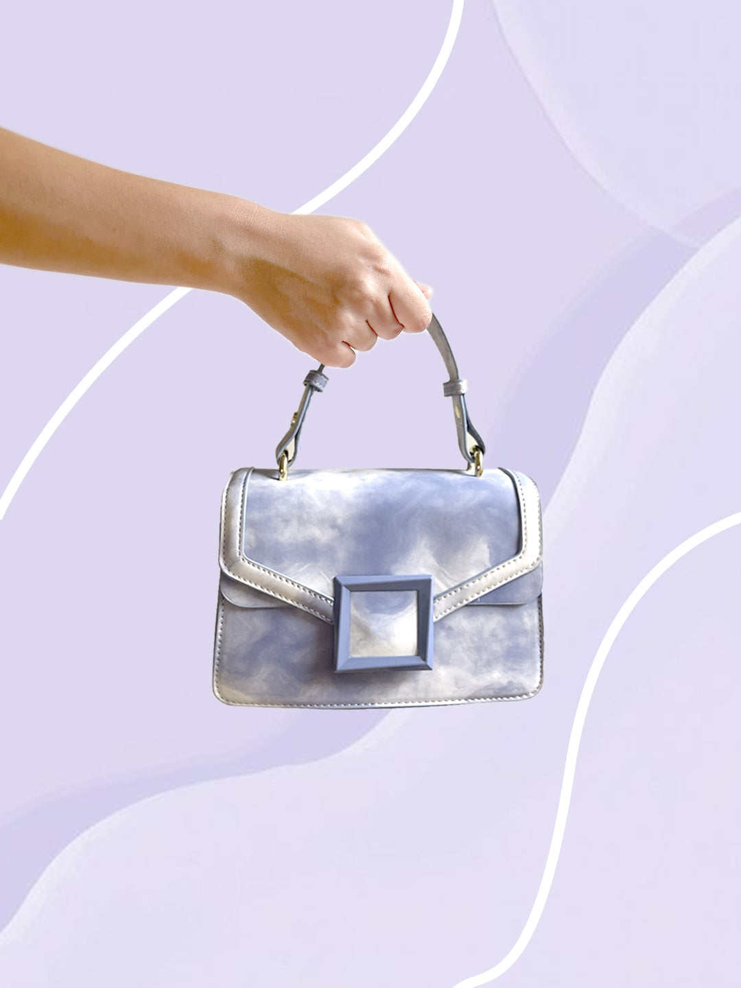 Latin Quarters Women Blue Solid Stylish Hand Bags For Evening