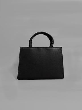 Latin Quarters Women Black Solid Casual Handheld Bag