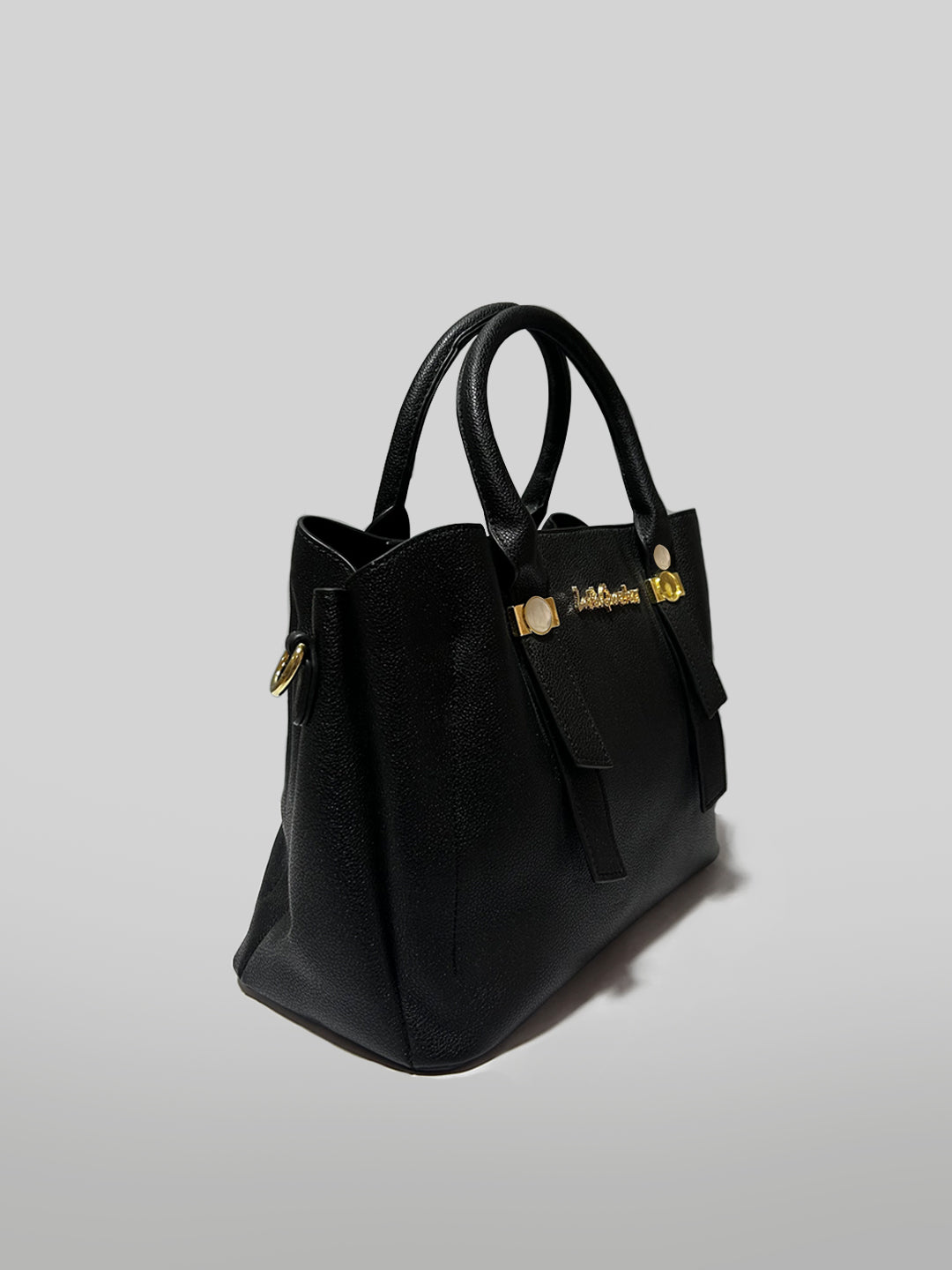 Latin Quarters Women Black Solid Handles Handheld Bag