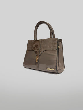 Latin Quarters Women Grey Solid Two Handles Satchel bag