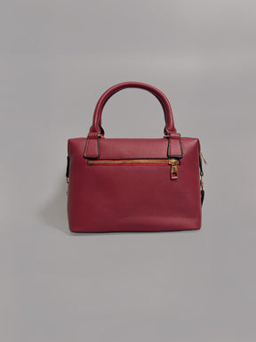 Latin Quarters Women Red Solid Casual Two handled Hobo Bag
