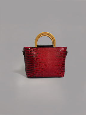 Latin Quarters Women Red Textured Casual Two handled Satchel