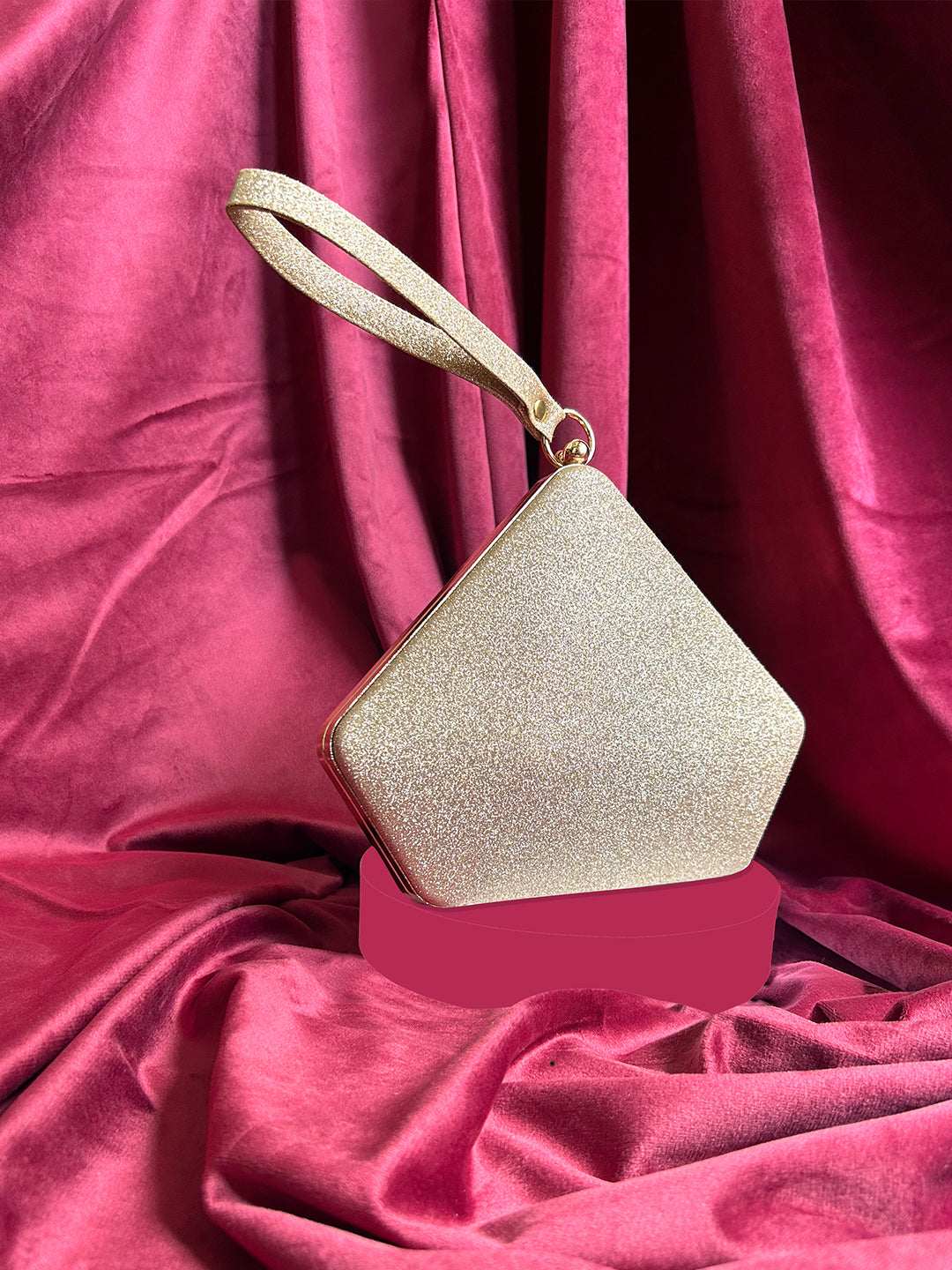 Latin Quarters Women Khaki Solid Stylish Clutch Hand Bags For Evening