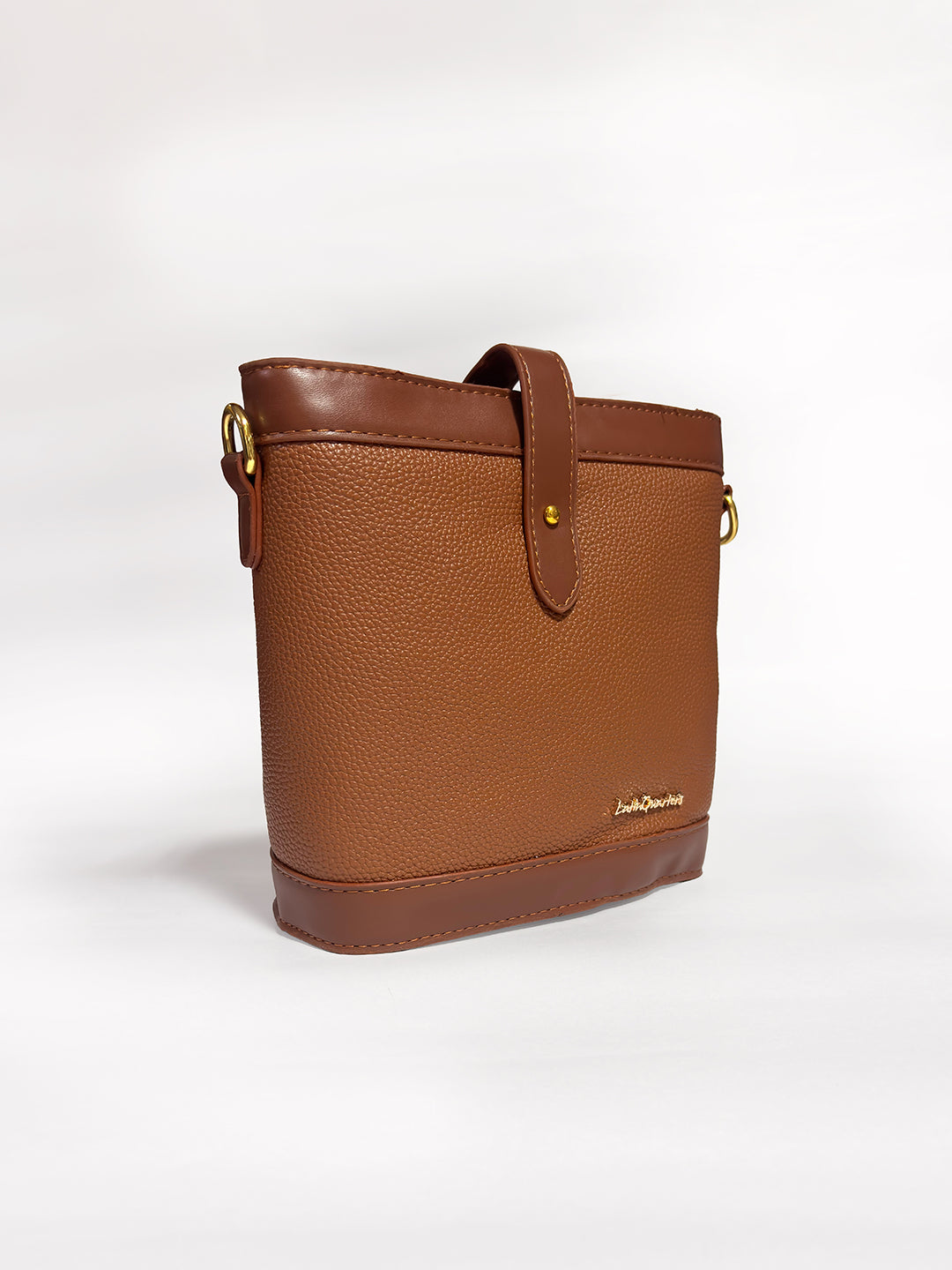 Latin Quarters Women’s Brown Textured Tan Bucket Bag