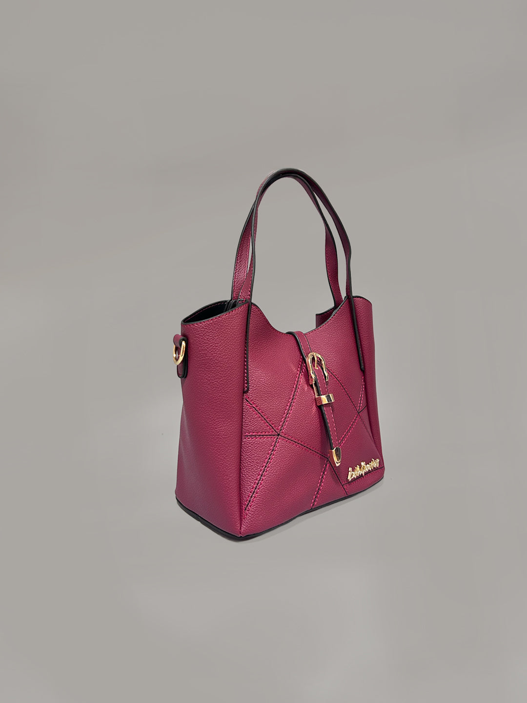 Latin Quarters Women Maroon Solid Casual Handheld Bag