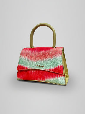 Latin Quarters Women's Multicolor Tie-Dye Print Satchel Bag with Top Handle