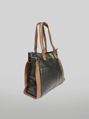 Latin Quarters Women Black Solid Handles Tote Bag