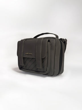 Latin Quarters Women’s Grey Crossbody Bag with Detachable Pouch