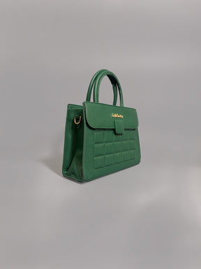 Latin Quarters Women Solid Green Casual Two handled Satchel