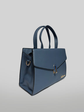 Latin Quarters Women Blue Solid Two Handles Satchel Bag