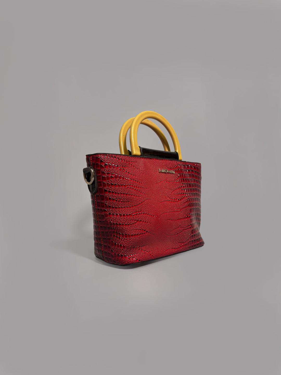 Latin Quarters Women Red Textured Casual Two handled Satchel